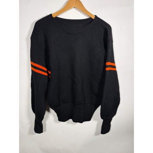 Princeton Award Sweaters Other - Vintage Princeton Sweaters All Wool Black Orange Stripe Varsity Knit Mens 50s 60